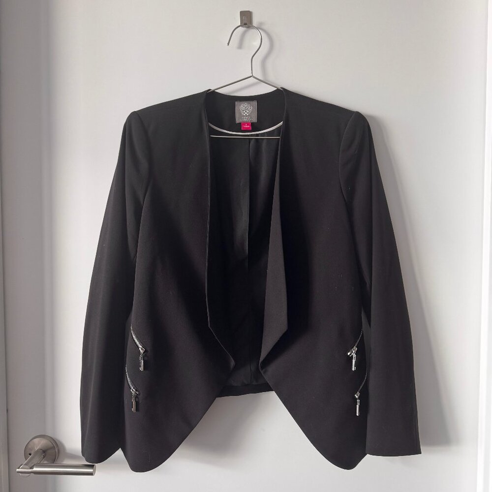 *Like New, Never Worn* Vince Camuto Open Front Blazer w/ Zipper Accents (Size 4)